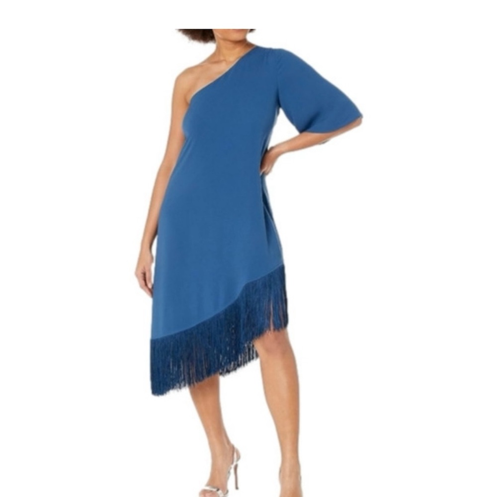 Trina Turk Elegant Blue One-Shoulder Dress NWT